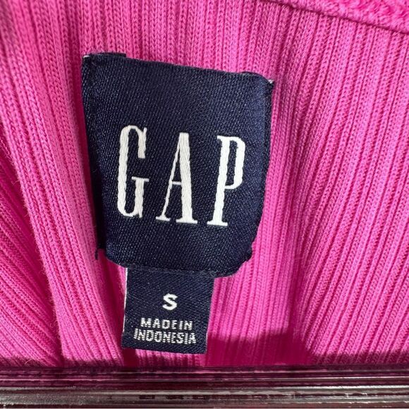Gap Ribbed Knit Slip Tank Top Sleeveless Sundress Dress Pink Small - Picture 9 of 12